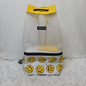 Y2k Joe boxer smiley face mesh beach backpack rare htf deadstock.